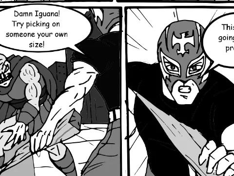 The Shooting Star Press - comic book lettering sample, before lettering